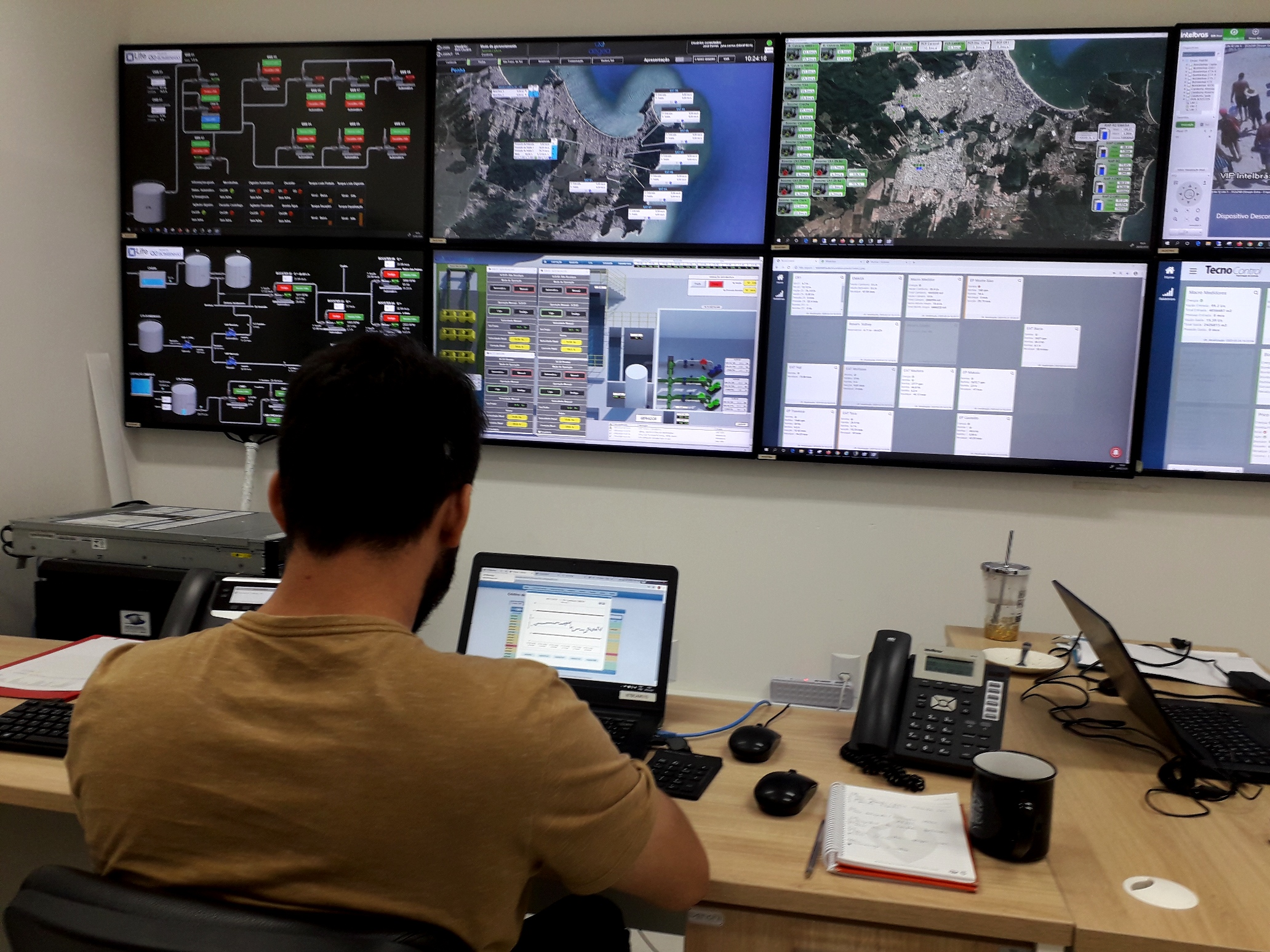 Abastecimento de água em Penha é monitorado 24 horas pelo Centro de Controle Operacional