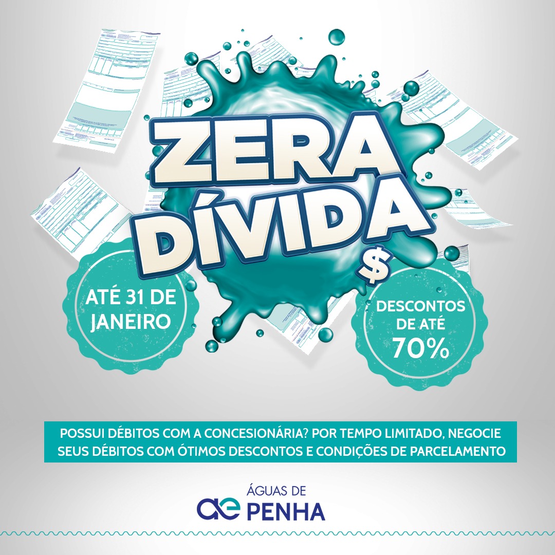 Moradores em débito com a Águas de Penha podem ganhar descontos de até 70%