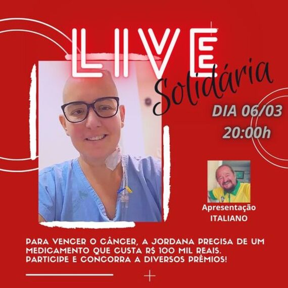 Boa ação: Amigos promovem Live Solidária para ajudar a custear tratamento médico da nutricionista Jordana Bittencourt