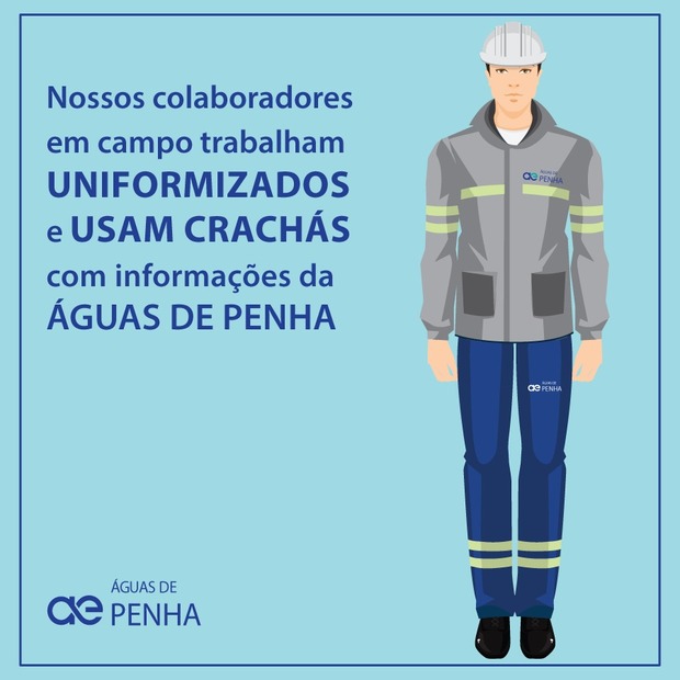 Evite golpes: entenda como reconhecer um trabalhador da Águas de Penha