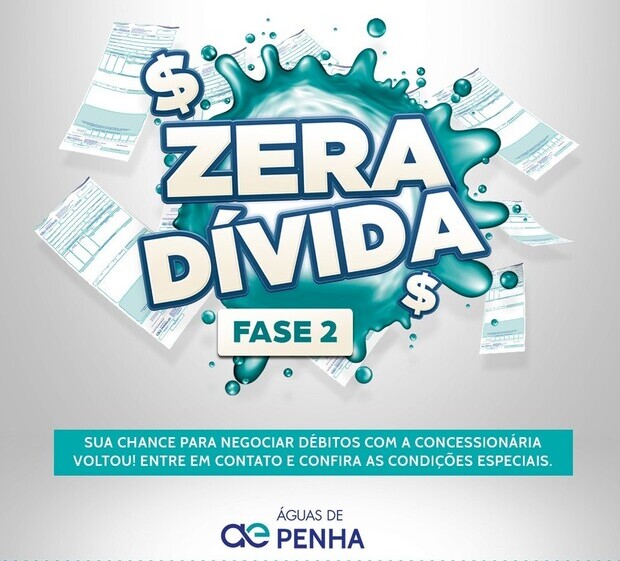 Águas de Penha retoma Campanha Zera Dívida com descontos de até 70%