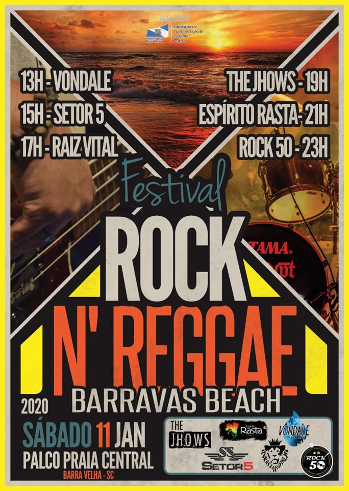 NA AREIA: PRAIA CENTRAL DE BARRA VELHA RECEBE AMANHÃ O FESTIVAL ROCK N'REGGAE