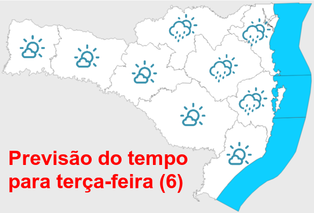 PREVISÃO PARA TERÇA-FEIRA (06)