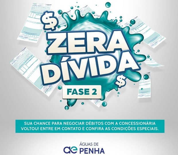 Águas de Penha retoma Campanha Zera Dívida com descontos de até 70%