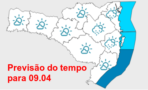 PREVISÃO DO TEMPO PARA SEXTA-FEIRA (09)