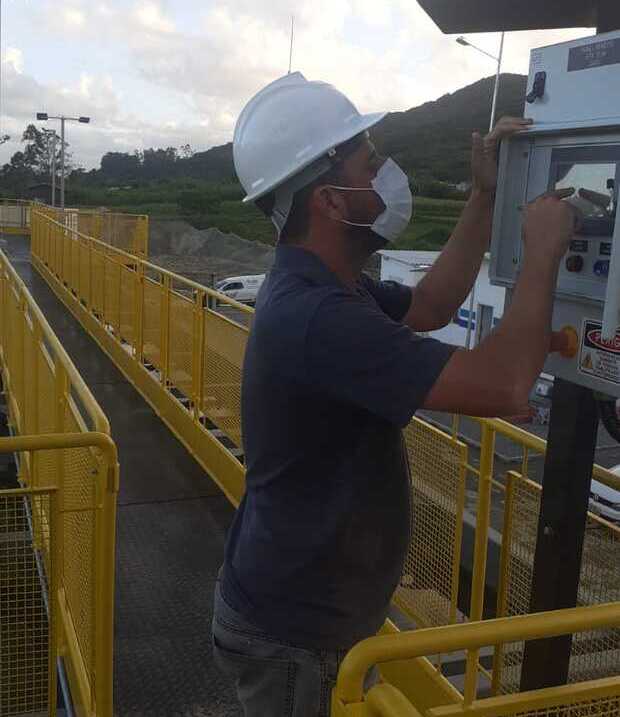 Técnicos fazem avaliação da estrutura da ETA Penha