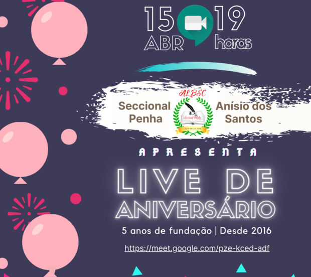 Academia de Letras de Penha promove live cultural para celebrar aniversário de fundação