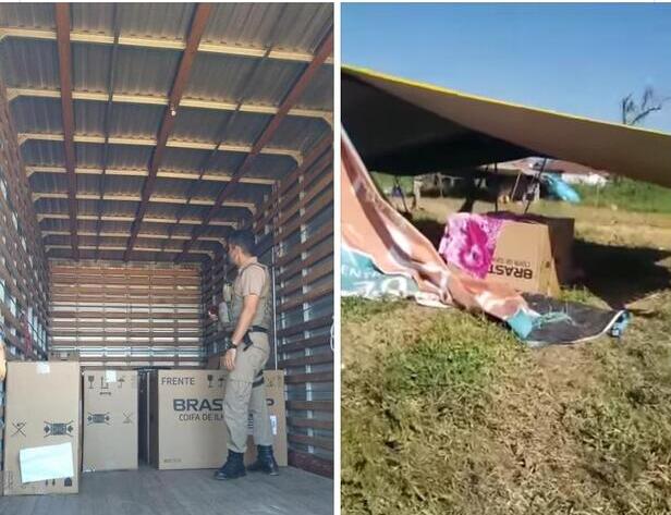 Barra Velha: Produtos roubados de caminhão são encontrados em acampamento cigano no bairro São Cristóvão