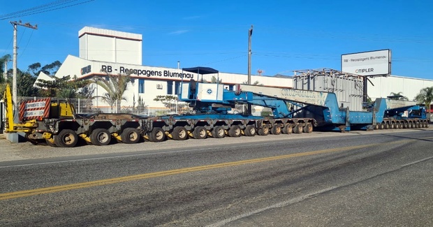 Transporte de transformador causará lentidão nas BRs 470 e 101 no sentido norte amanhã
