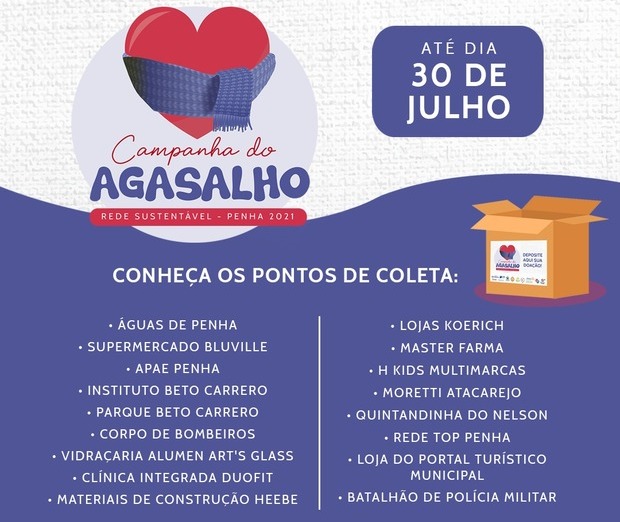 Campanha do Agasalho de Penha segue com coleta de doações