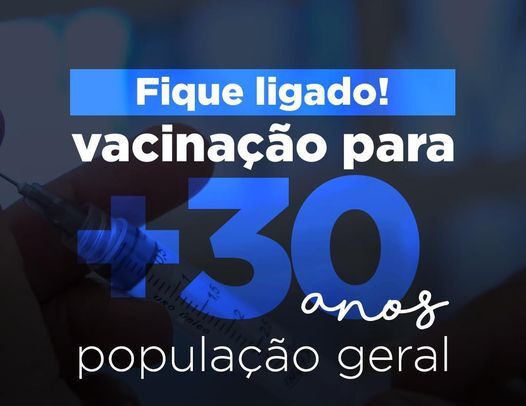 Boletim Coronavírus: Penha começa a vacinar vacina pessoas acima de 30 anos