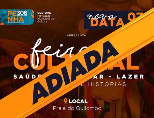 Penha: Feira Cultural na praia do Quilombo é suspensa devido as condições do tempo