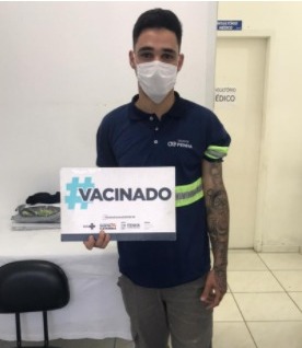 Todos os colaboradores da Águas de Penha recebem primeira dose da vacina contra a Covid 19