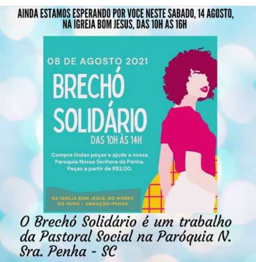 Penha: Pastoral Social da Paróquia Nossa Senhora da Penha reedita “Brechó Solidário” na capela Bom Jesus no Morro do Ouro