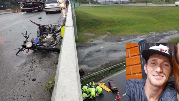Navegantes: Morre motociclista que foi arremessado do viaduto da BR-470 e caiu na pista da BR-101