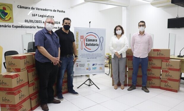 Águas de Penha doa cestas básicas para a campanha Câmara Solidária – A fome não espera!”