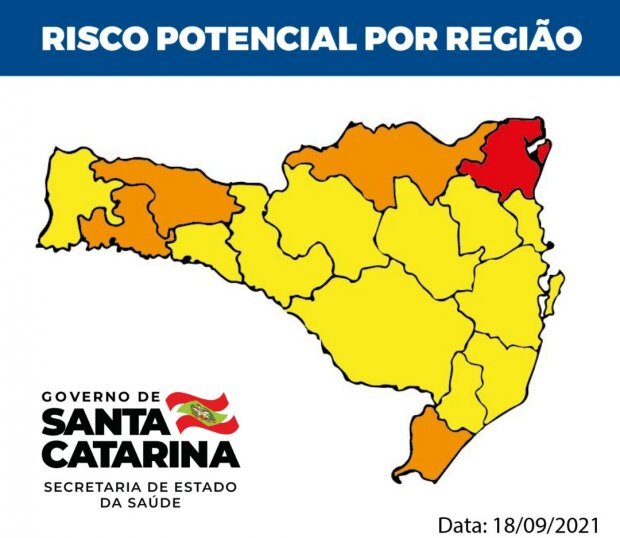 Boletim Coronavírus: Pela segunda semana consecutiva, apenas região Nordeste é classificada em risco gravíssimo em SC