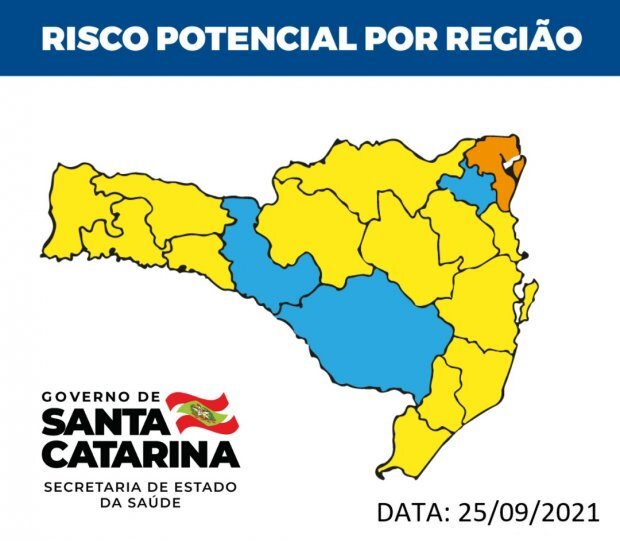 Boletim Coronavírus: Matriz de Risco aponta apenas uma região em estado grave e outras em alto e moderado em SC