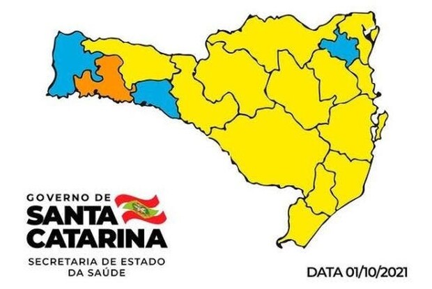 Boletim Coronavírus: SC tem apenas uma região em estado grave, três em moderado e as demais em alto, indica Matriz de Risco