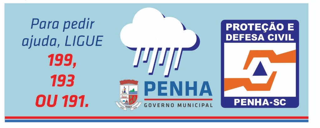 VEM MAIS ÁGUA: DEFESA CIVIL DE PENHA ALERTA QUE HÁ PREVISÃO DE CHUVA INTENSA NA MADRUGADA