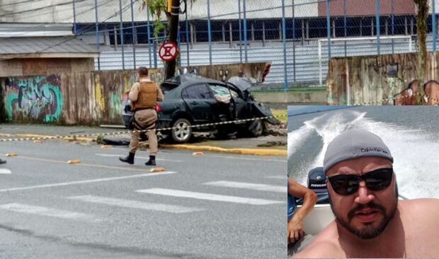 Acidente fatal: Motorista morre ao bater em poste e muro no bairro América em Joinville