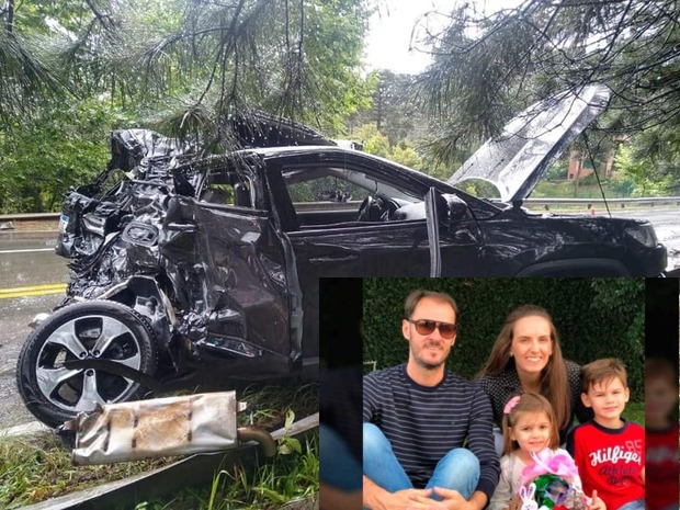 Na Serra Dona Francisca: Casal de crianças que morreu em acidente na SC-418 eram de Balneário Camboriú