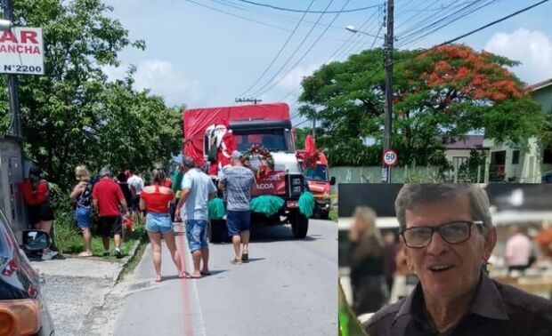 Tragédia: “Papai Noel” morre ao cair de carroceria de caminhão em Gaspar