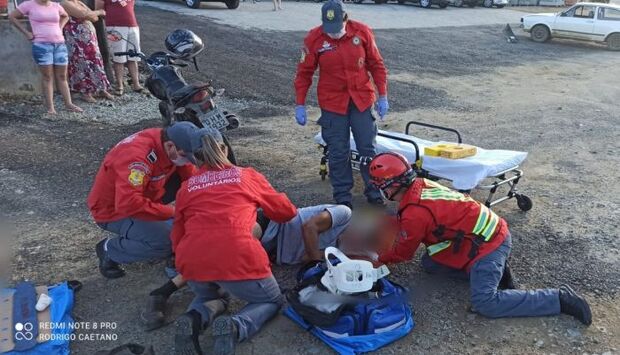 Tá virando rotina: Nova batida de frente entre moto e carro na SC 415