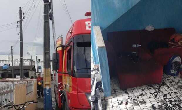 Navegantes: Incêndio atinge quitinete no bairro Machados