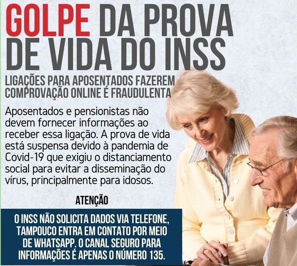 Olha o golpe: Ligações para que aposentados façam a prova de vida online não são do INSS