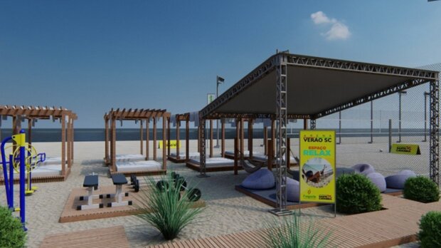 No Molhe Norte: Fesporte inaugura arena multiuso na praia de Balneário Piçarras