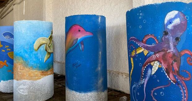Balneário Piçarras: Trecho Bandeira Azul da praia receberá novas lixeiras com arte local