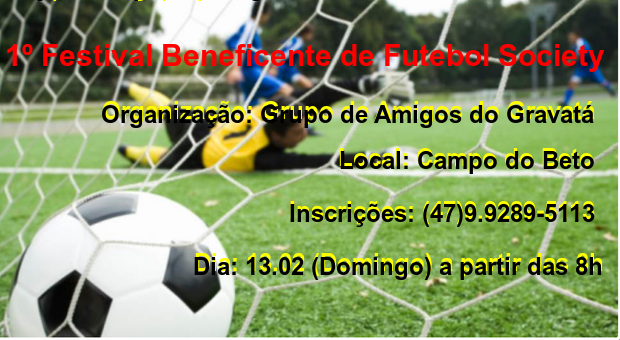 Penha: Grupo “Amigos do Gravatá” promove o 1º Festival Beneficente de Futebol Suíço no domingo