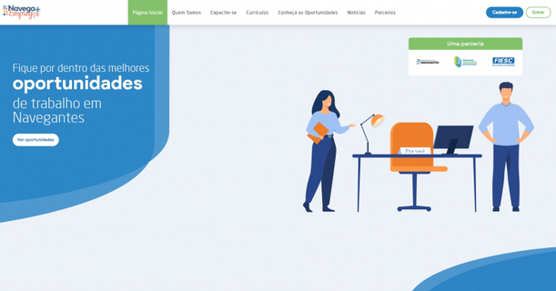 Oportunidades de trabalho: Navegantes lança portal de empregos na internet