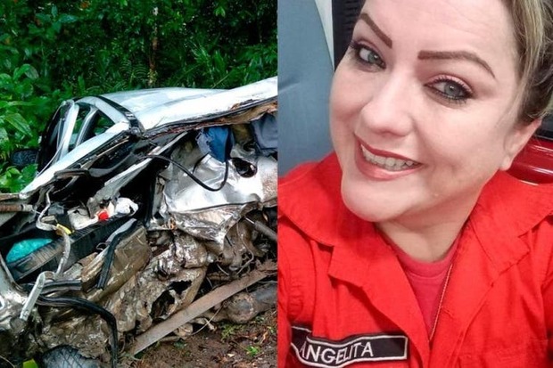 Identificada: Bombeira voluntária foi a vítima fatal do acidente de trânsito na SC-415, em São Francisco do Sul