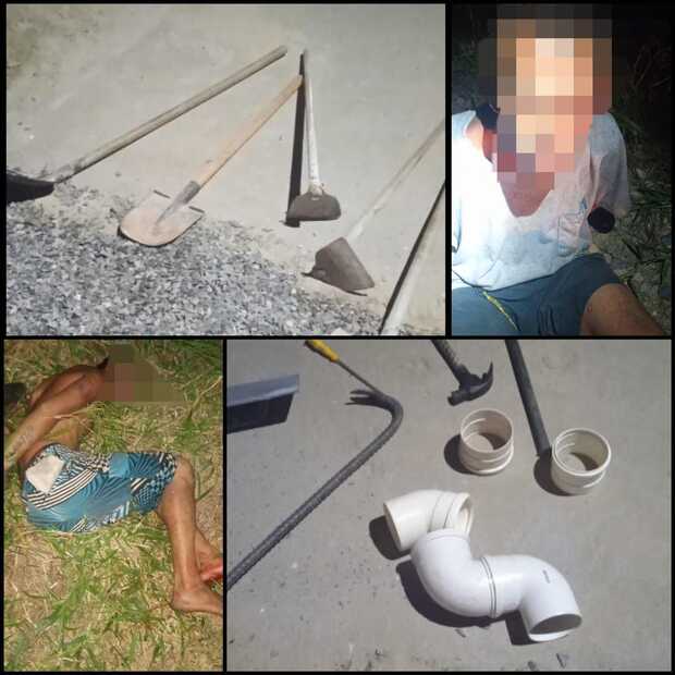 Cada enxadada, uma “minhocada”: Dupla é presa após furto de ferramentas em residência no bairro Itacolomi, em Balneário Piçarras