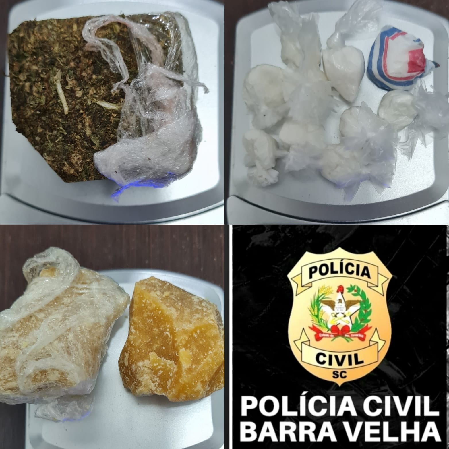 Barra Velha: Trio é preso por tráfico de drogas na Rua da Cohab no bairro São Cristóvão