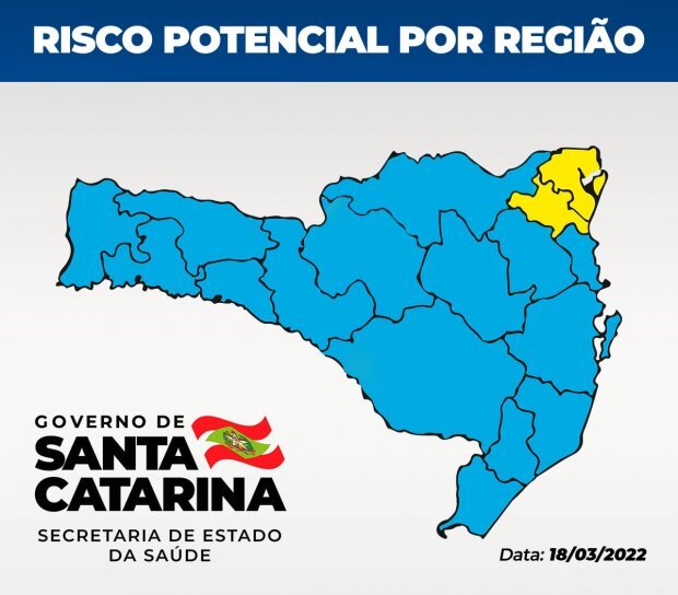 Coronavírus: Matriz de Risco aponta 15 regiões em nível moderado e duas em alto em SC