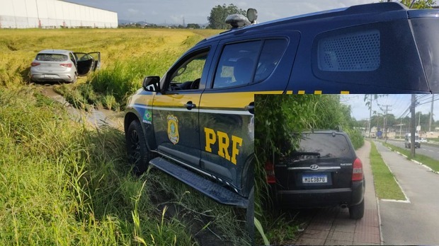 Dois veículos furtados em Penha são recuperados pela PRF e PM