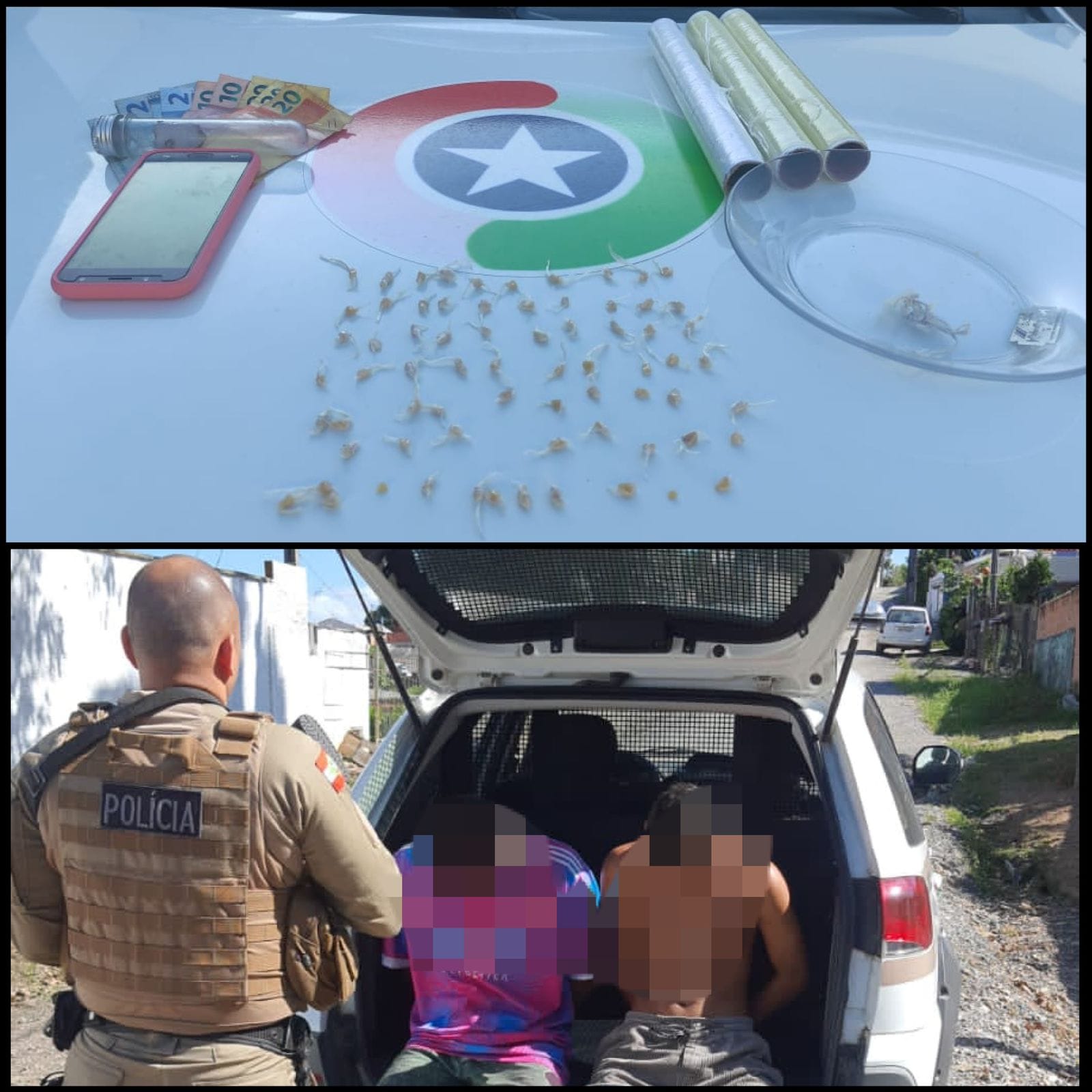 Homem Aranha: Dois adolescentes de 15 anos são apreendidos com 70 pedras de crack, em Balneário Piçarras