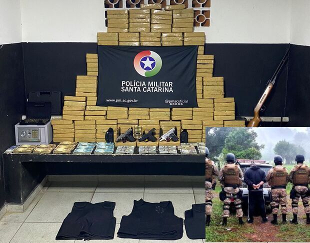 De Novo: Preso pela PM um dos homens que foram flagrados com 200 quilos de crack em Barra Velha