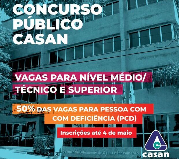 Oportunidade: Inscrições para concurso público da Casam prosseguem até 4 de maio