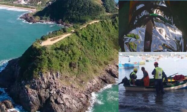 Penha - Homem cai de costão da Ponta da Vigia e é resgatado após 14 horas