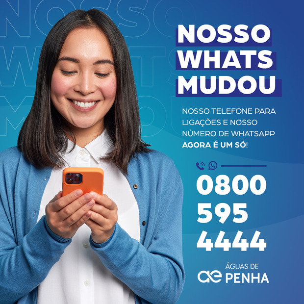 Unificação do atendimento do 0800 e do WhatsApp traz benefícios para os clientes da Águas de Penha