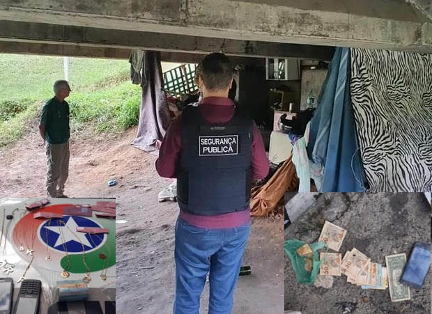 Debaixo da Ponte – Moradores de rua são flagrados com R$ 6 mil, joias e celulares roubados em Itapema