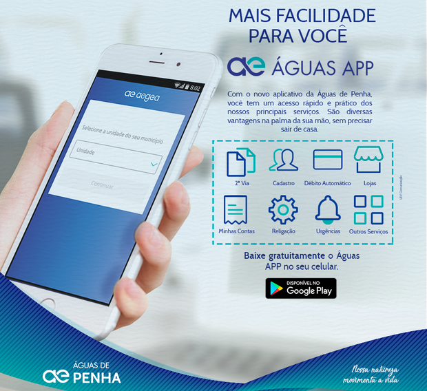 Águas APP: serviços da Águas de Penha na palma da mão