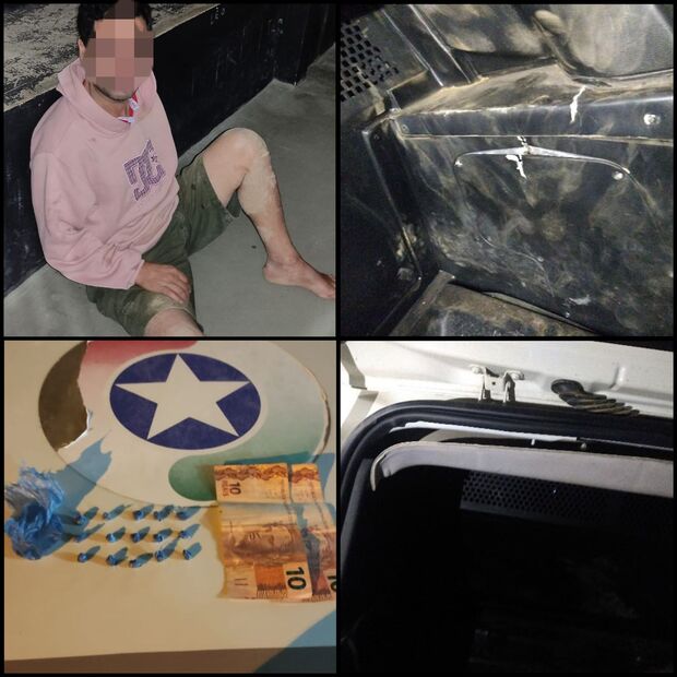 Balneário Piçarras – Birrento é preso com 15 pedras de crack e quebra gaiolinha da viatura da PM no bairro Nossa Senhora da Paz