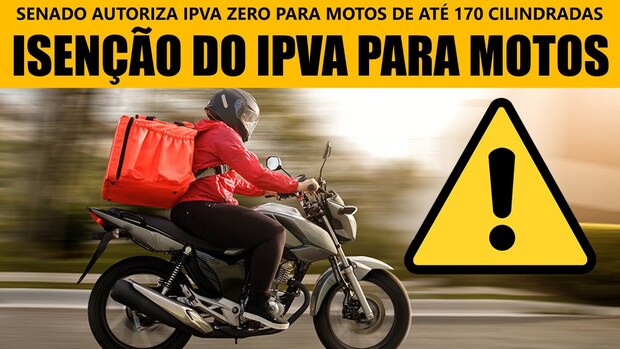 Para 2023 - Senado promulga resolução que zera IPVA para motos até 170 cilindradas