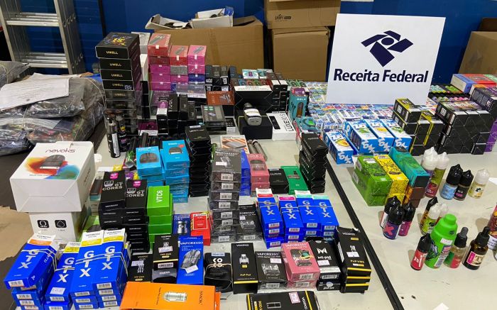 Cigarros Eletrônicos - Receita Federal apreende cerca de R$ 680 mil em produtos ilegais em SC