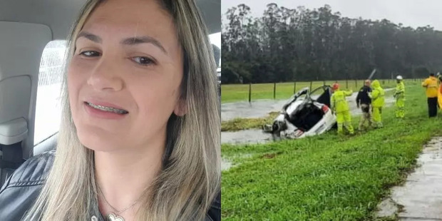 Mulher morre após carro cair em vala às margens da BR-101 em Tijucas